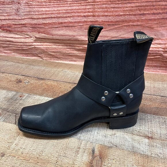 Men\'s Genuine Leather Biker Black Ankle Boots Handmade in Mexico Half Boots main image 6